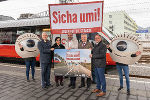 Landespolizeidirektor-Stv. Joachim Huber, Verkehrssicherheitsexpertin Maria Knauer-Lukas, Steiermarkbahn-Geschäftsführer Werner Hecking, LH-Stv. Anton Lang und ÖBB-Regionalmanager Peter Wallis (v.l.).  © Land Steiermark/Resch